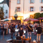 Strassenmusikfestvial in Ottweiler:Am Samstag Abend trat die Band 4-pleasure beim diesjaehrigen Strassenmusikfestival in Ottweiler vor zahlreichem Publikum auf. Im Bild vlnr. Andreas Kany-Graeser, Markus Schneider, Frank Goeritz und Placido Di Marco.Foto: Rolf Ruppenthal, RupDatum: 18.08.2012, Ort: Ottweiler